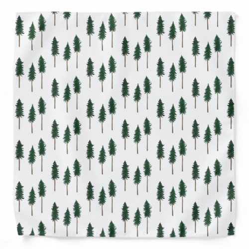 Pine Trees Forest Modern Minimalist Pattern Bandana