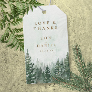 Pine Trees Forest Woodland Wedding Gift Tags