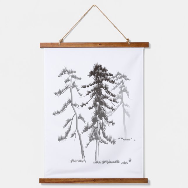 Pine trees hanging tapestry (Front)