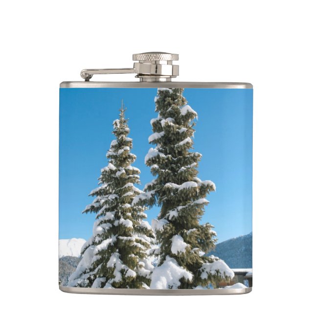 Pine Trees Hip Flask (Front)