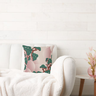 Pine Trees in Korea Throw Pillow