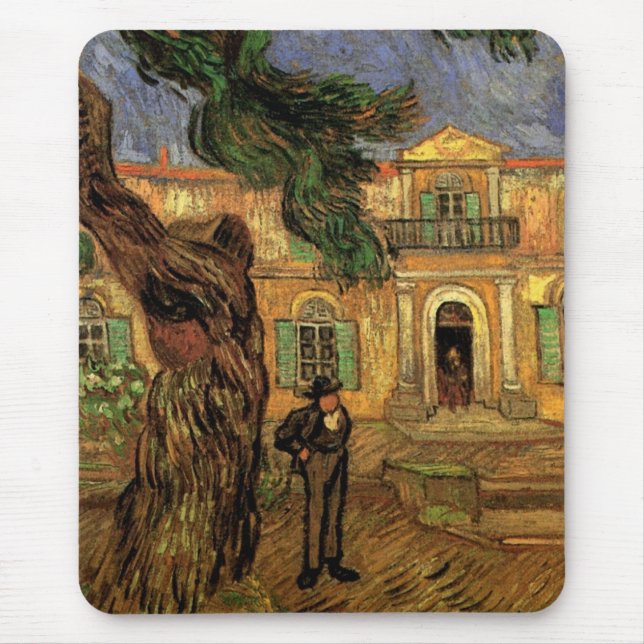 Pine Trees in Saint-Paul by Vincent van Gogh Mouse Pad (Front)