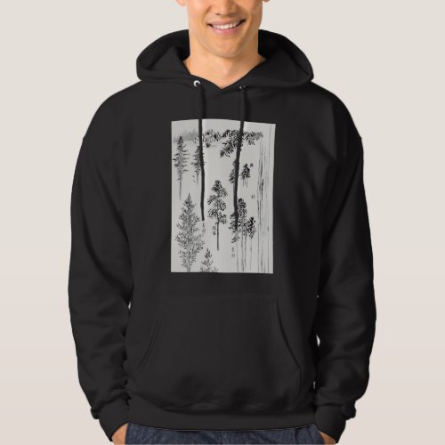 Pine trees in snowfall  hoodie