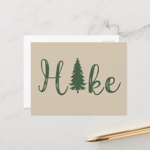 Pine trees Into the forest  Holiday Postcard