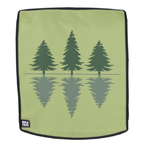 Pine trees Into the wild forest nature  Backpack