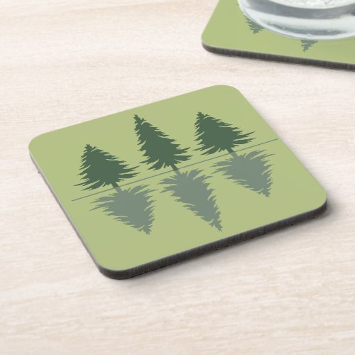 Pine trees Into the wild forest nature  Beverage Coaster