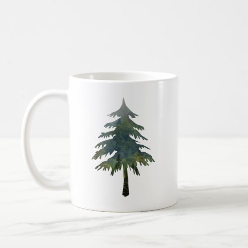 Pine trees Into the wild forest nature  Coffee Mug