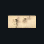Pine Trees Left Hand Screen by Hasegawa Tohaku Canvas Print<br><div class="desc">Pine Trees Left Hand Screen by Hasegawa Tohaku. Date 16th century. This work is in the public domain in the United States, and those countries with a copyright term of life of the author plus 100 years or less.</div>