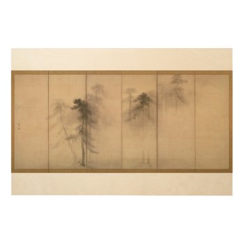 Pine Trees Left Hand Screen By Hasegawa Tohaku Wood Wall Decor by EnhancedImages at Zazzle