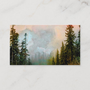pine trees nature landscape custom business card