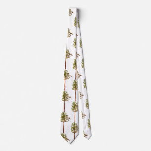 Pine trees neck tie