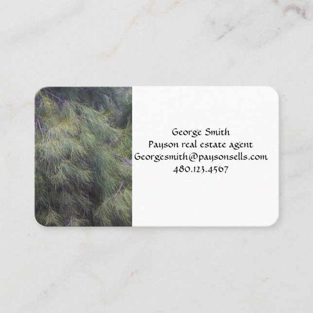 Pine Trees Needles Business Card (Front)