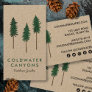 Pine Trees Outdoorsy Camp Adventure Guides KRAFT Business Card