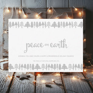 Pine Trees Peace on Earth Corporate Card