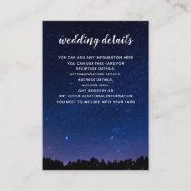 pine trees snowfall winter wedding enclosure card
