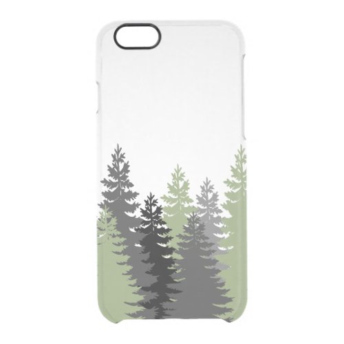 Pine Trees Clear iPhone 66S Case
