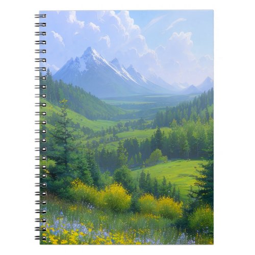 Pine Trees Unite in Natures Tapestry Notebook