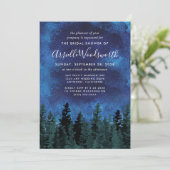 Pine Trees Watercolor Bridal Shower Invitations (Standing Front)