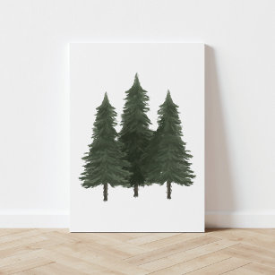 Pine Trees Woodland Canvas Print