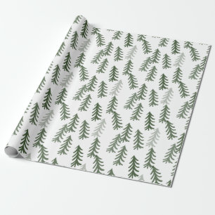 Pine trees wrapping paper
