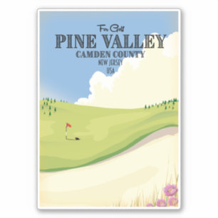 Pine Valley Camden County New Jersey USA Golf Sticker