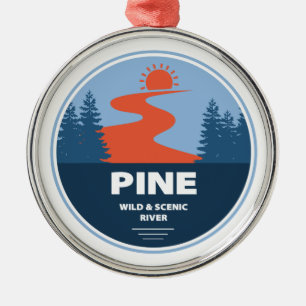 Pine Wild And Scenic River Metal Ornament