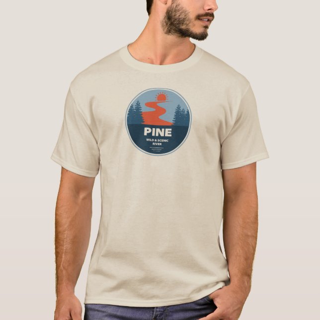 Pine Wild And Scenic River T-Shirt (Front)