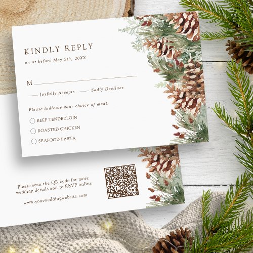 Pine Winter RSVP Card