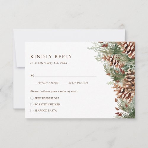 Pine Winter RSVP Card