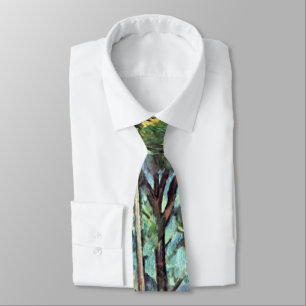Pine with Viaduct by Paul Cezanne, Vintage Art Neck Tie