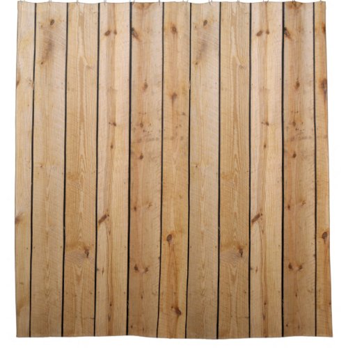 Pine Wood Boards Shower Curtain