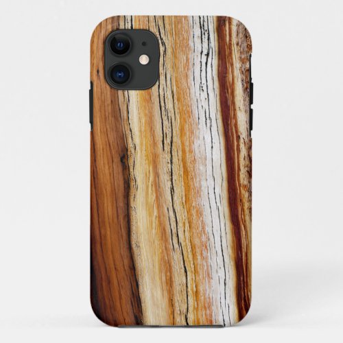Pine Wood Grain Pattern iPhone 11 Case