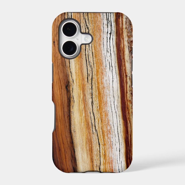 Pine Wood Grain Pattern Iphone Case (Back)