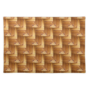 Pine Wood Herringbone Pattern Placemat