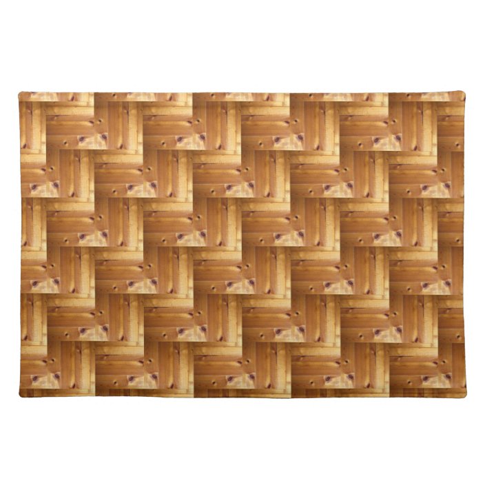 Pine Wood Herringbone Pattern Placemat