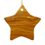 Pine Wood I Faux Wooden Texture Ceramic Ornament