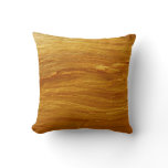 Pine Wood I Faux Wooden Texture Throw Pillow