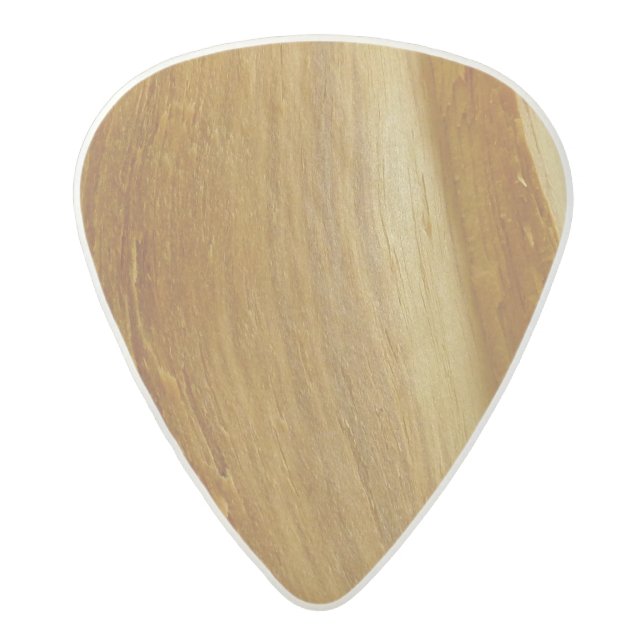 Pine Wood II Faux Wooden Texture Acetal Guitar Pick (Front)