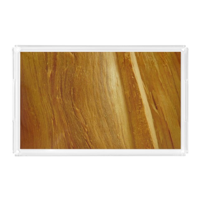 Pine Wood II Faux Wooden Texture Acrylic Tray (Front)
