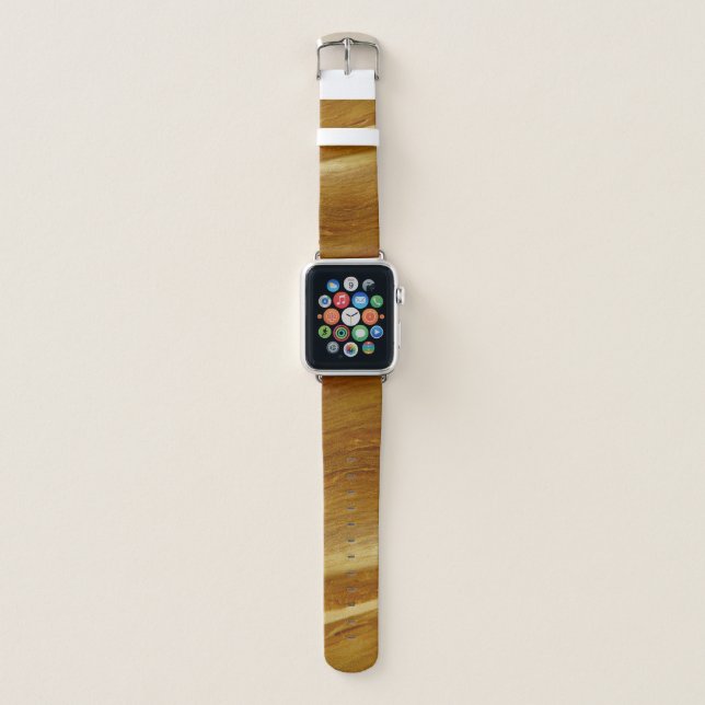 Pine Wood II Faux Wooden Texture Apple Watch Band (Front)