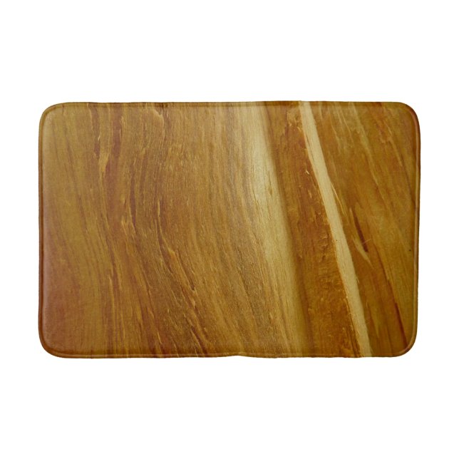 Pine Wood II Faux Wooden Texture Bath Mat (Front)