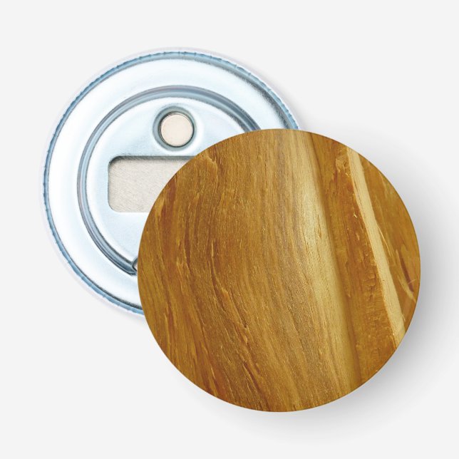 Pine Wood II Faux Wooden Texture Bottle Opener (Front)