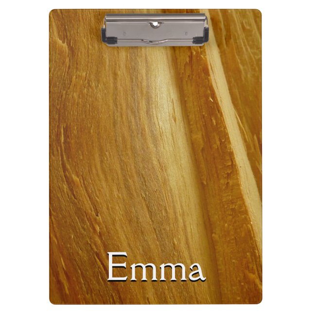 Pine Wood II Faux Wooden Texture Clipboard (Front)