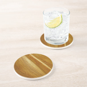 Pine Wood II Faux Wooden Texture Coaster