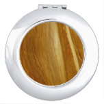 Pine Wood II Faux Wooden Texture Compact Mirror