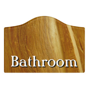 Pine Wood II Faux Wooden Texture Door Sign