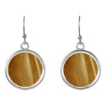 Pine Wood II Faux Wooden Texture Earrings