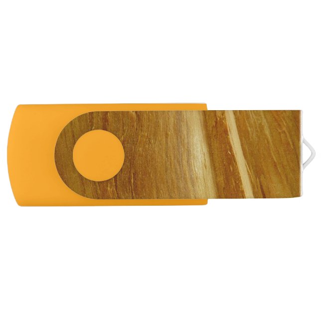 Pine Wood II Faux Wooden Texture Flash Drive (Front)