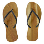 Pine Wood II Faux Wooden Texture Flip Flops