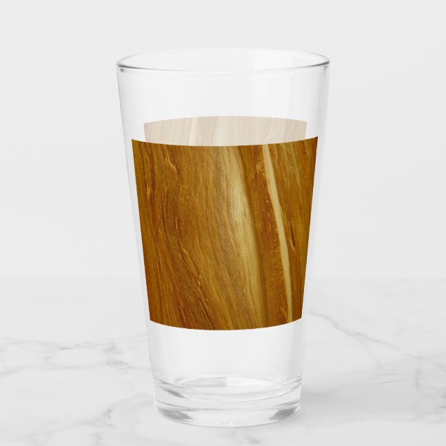 Pine Wood II Faux Wooden Texture Glass (Front)